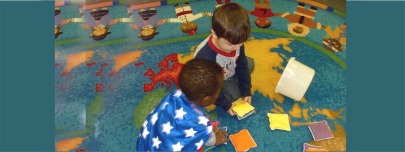 Children playing with Bean Bags at Daycare