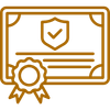 Career and Certificate – Certificate and Award Icon of a certificate with an awards ribbon