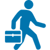 Icon of a walking person with a briefcase
