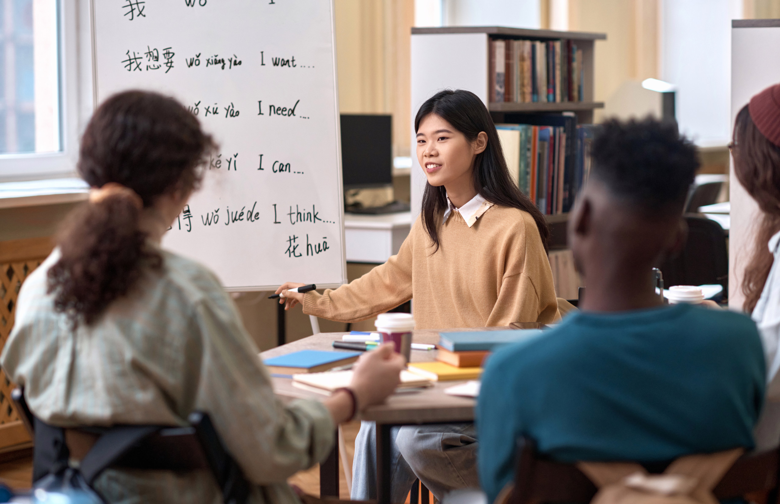 Secondary Languages Image Students learning a language with a teacher
