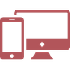 Icon of a smartphone and computer monitor