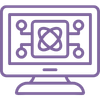 Icon of a computer monitor displaying nodes